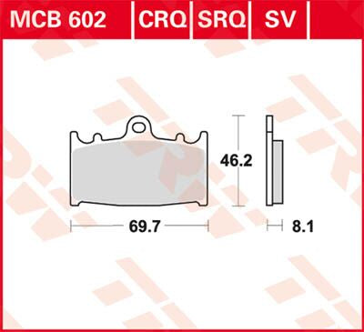 BRAKE PAD TRW MCB602SV