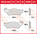 BRAKE PAD TRW MCB648SH