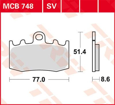 BRAKE PAD TRW MCB748SV