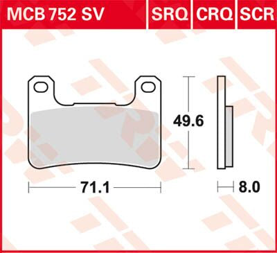 BRAKE PAD TRW MCB752SV