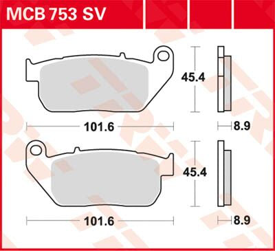 BRAKE PAD TRW MCB753SV