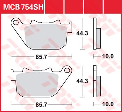 BRAKE PAD TRW MCB754SH