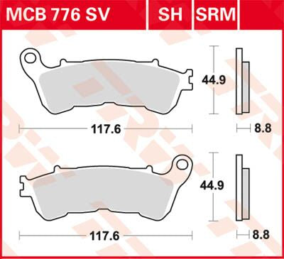 BRAKE PAD TRW MCB776SH