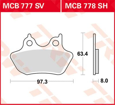 BRAKE PAD TRW MCB777SV