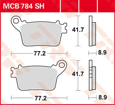 BRAKE PAD TRW MCB784SH