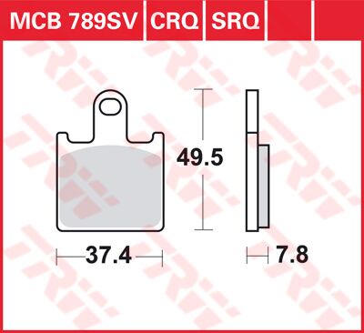 BRAKE PAD TRW MCB789SV