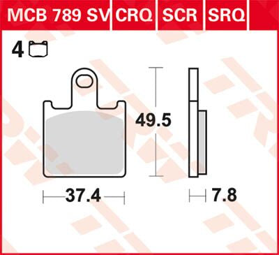 BRAKE PAD TRW MCB789SV