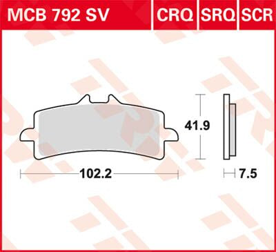 BRAKE PAD TRW MCB792SV
