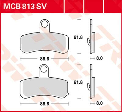BRAKE PAD TRW MCB813SV