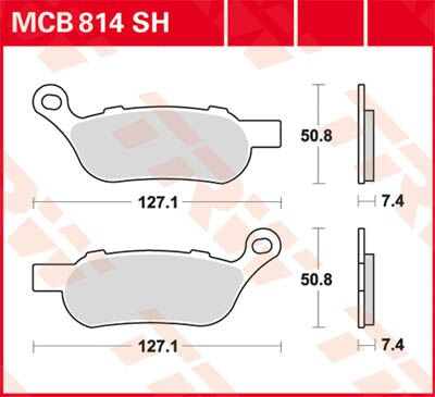 BRAKE PAD TRW MCB814SH