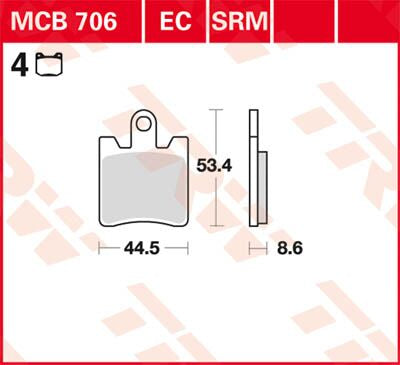 BRAKE PAD TRW MCB706SV
