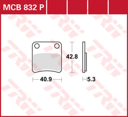 BRAKE PAD TRW MCB832P