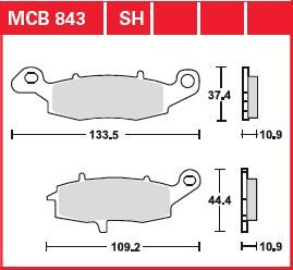 BRAKE PAD SINTER REAR STREET
