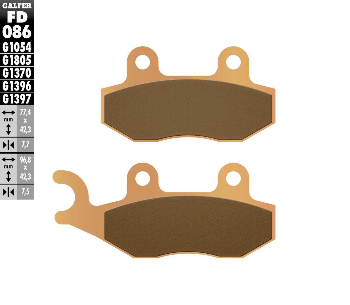BRAKE PAD SINTERED ATV