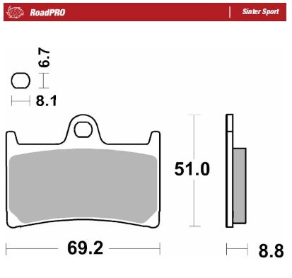 BRAKE PAD SINTER SPORT REAR