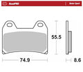 BRAKE PAD SINTER SPORT REAR