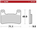BRAKE PAD SINTER SPORT REAR