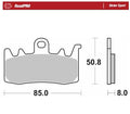 BRAKE PAD SINTER SPORT REAR