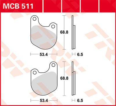 BRAKE PAD TRW MCB511
