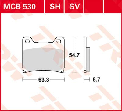 BRAKE PAD TRW MCB530