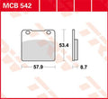BRAKE PAD TRW MCB542
