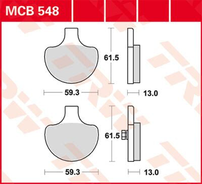 BRAKE PAD TRW MCB548