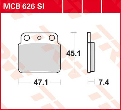 BRAKE PAD TRW MCB626SI