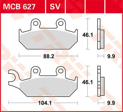 BRAKE PAD TRW MCB627