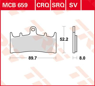 BRAKE PAD TRW MCB659
