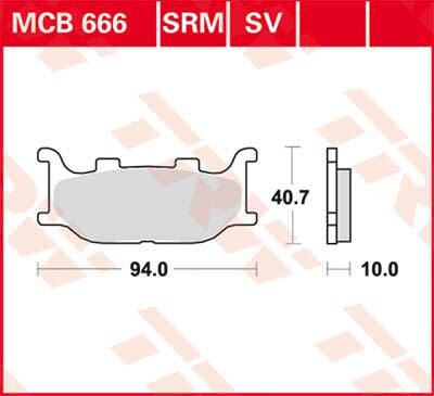 BRAKE PAD TRW MCB666