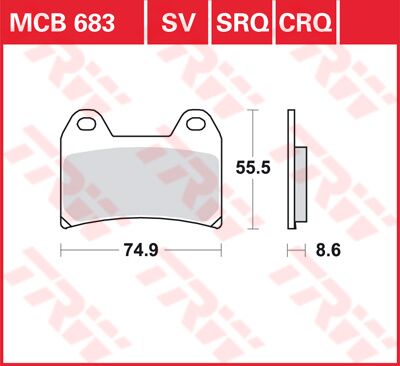 BRAKE PAD TRW MCB683