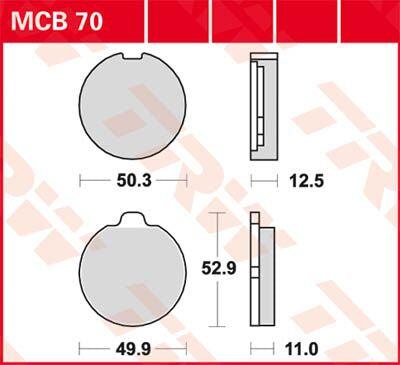 BRAKE PAD TRW MCB70