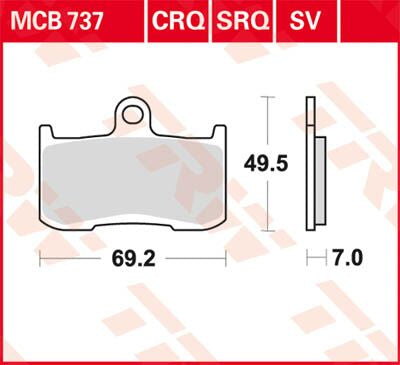BRAKE PAD TRW MCB737