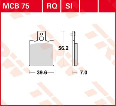 BRAKE PAD TRW MCB75
