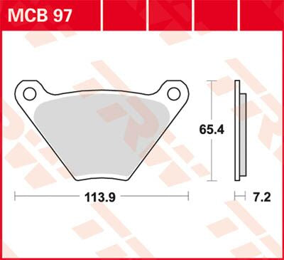 BRAKE PAD TRW MCB97