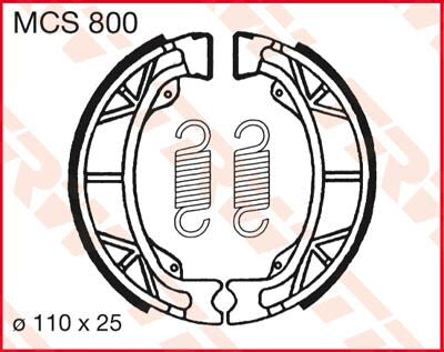 BRAKE SHOES TRW MCS800