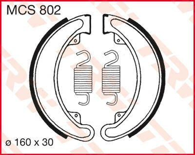 BRAKE SHOES TRW MCS802