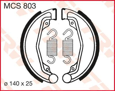 BRAKE SHOES TRW MCS803