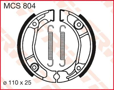 BRAKE SHOES TRW MCS804
