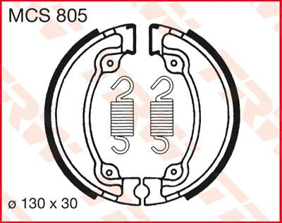 BRAKE SHOES TRW MCS805