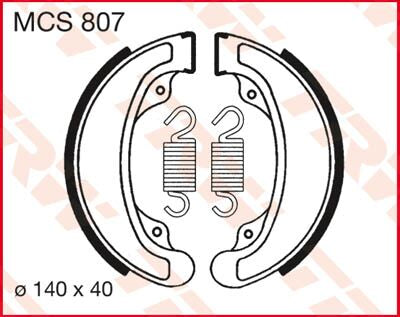 BRAKE SHOES TRW MCS807