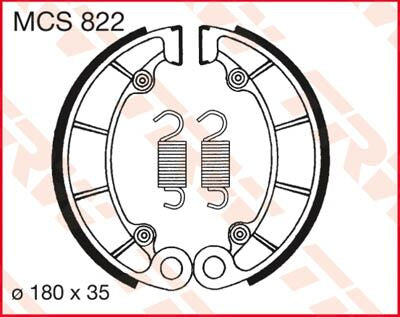 BRAKE SHOES TRW MCS822