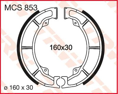 BRAKE SHOES TRW MCS853