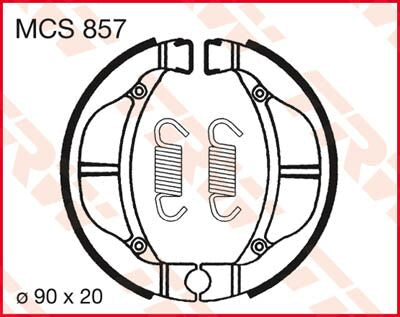 BRAKE SHOES TRW MCS857