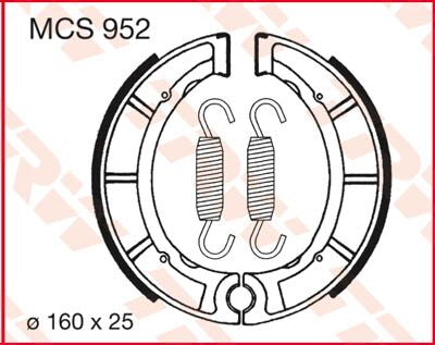 BRAKE SHOES TRW MCS952