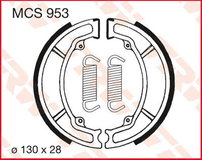 BRAKE SHOES TRW MCS953