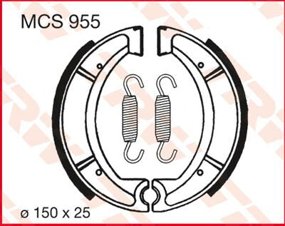 BRAKE SHOES TRW MCS955