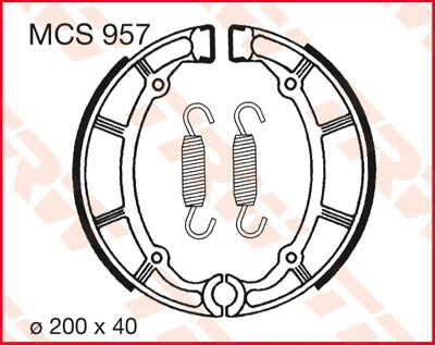 BRAKE SHOES TRW MCS957