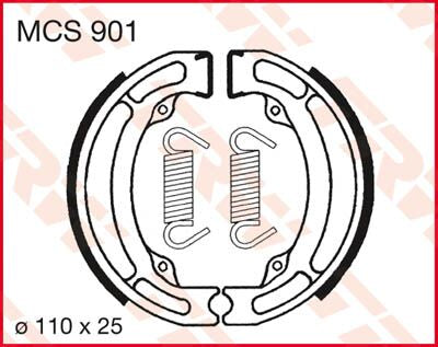 BRAKE SHOES TRW MCS901