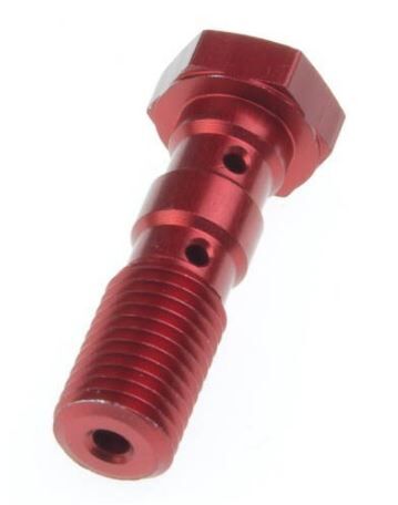 DOUBLE BANJO BOLT RED M10X1 25